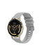 Wearable Strap Garmin Venu 3s Silicone Embossed Wave Style 18mm Grey