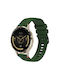 Garmin Venu 3s Silicone Embossed Wave Style 18mm Army Green