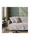 Teoran Bolton Ριχτάρι Πολυθρόνας Ζακάρ 180x150εκ. Light Grey