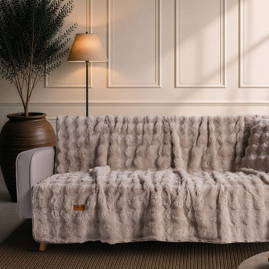 Teoran Haaland Armchair Throw Fur 180x150cm Beige