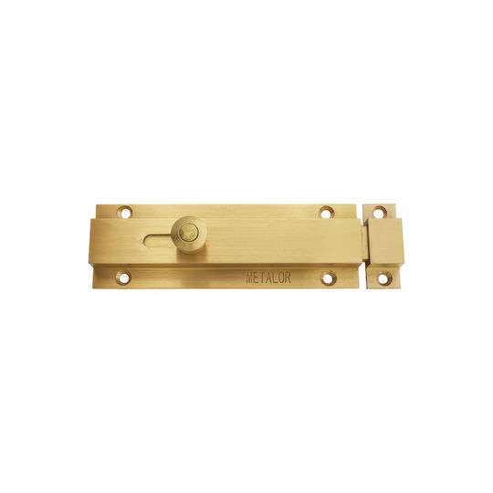 Flat Brass Bolt 60mm Gold Metalor 530-1006
