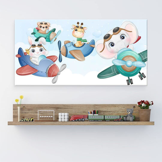 Caravelshop Kids Wall Art on Canvas 70x35cm