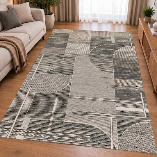 Правоъгълен Сив Килим 133x170см