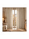 My Home Luxury Curtain with Grommets Ecru 270x270cm