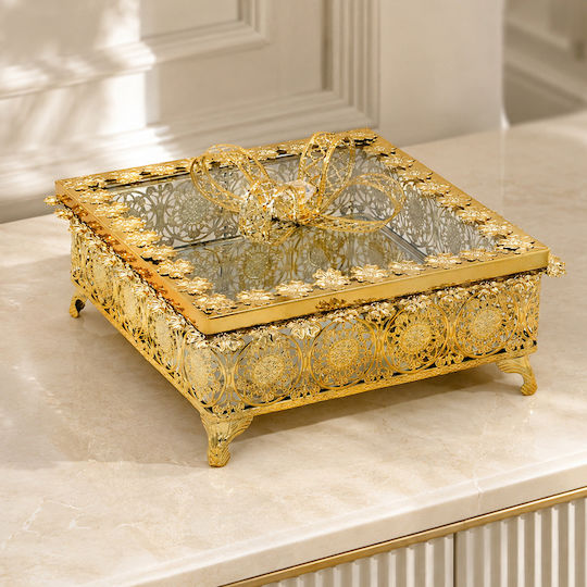 Keskor Декоративен Метален Диск с Огледало 23x23x11см