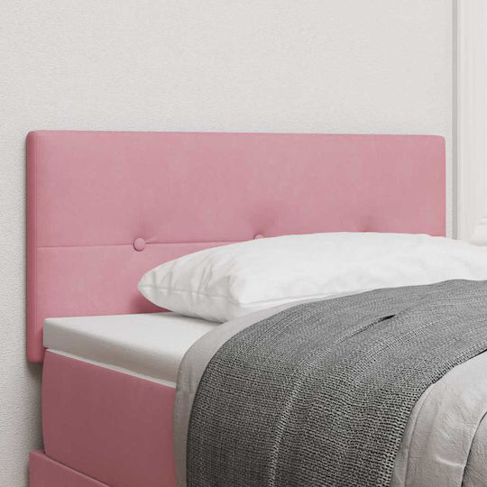 vidaXL Upholstered Pink Headboard for Bed 90x88cm