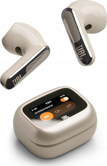 JBL Live Flex 4 Earbud Bluetooth Handsfree Ακουστικά με Αντοχή στον Ιδρώτα και Θήκη Φόρτισης Champagne