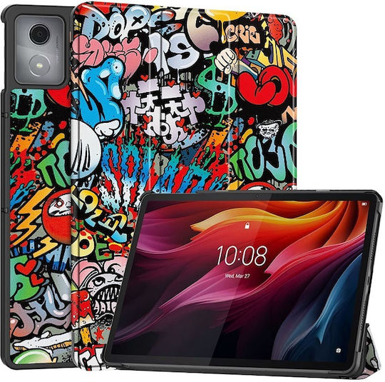 Калъф Книга Tri-fold Стойка Lenovo Tab K11 Plus Графити