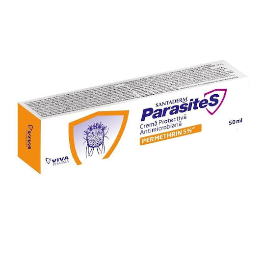 Santaderm Antimicrobial Protective Cream With 5% Permethrin Αποσμητική Κρέμα Ποδιών 50ml