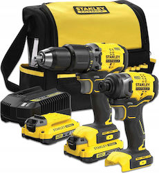 Stanley SFMCK461D2S Set Șurubelniță și Mașină de Găurit cu Impact Stanley SFMCK461D2S Set Șurubelniță și Mașină de Găurit cu Impact