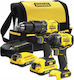 Stanley SFMCK461D2S Комплект Отвертка и Ударна Бормашина Безчеткови 18V с 2 Батерии 2Ah и Калъф с Зарядно Устройство