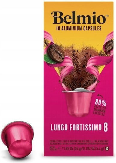 Belmio Κάψουλες Espresso Lungo Fortissimo Καραμέλα Συμβατές με Μηχανή Nespresso 10caps
