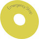 Siemens Κίτρινη Επιγραφή Emergency Stop Außendurchmesser 75mm Innendurchmesser 225mm Dicke 2mm