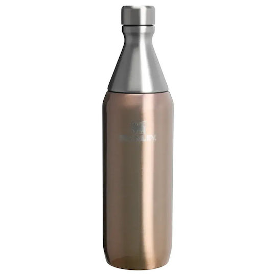 Stanley The All Day Slim Bottle Термос Бутилка От Неръждаема Стомана 600ml Бледо Златист Блясък