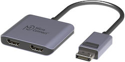 Microconnect DisplayPort männlich zu HDMI 2x weiblich