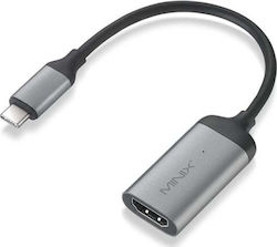 Minix USB-C Male to HDMI Female Silver Minix USB-C Male to HDMI Female Silver