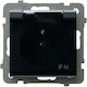 Ospel Sonata Single Flush-Mounted Power Socket with Transparent Lid