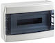 Elettrocanali Wall Mounted Waterproof Fuse Box 1 Row 18 Elements