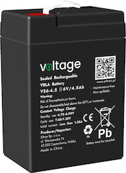 Voltage UPS-Batterie mit Gewicht 4.5Ah und Spannung 6V Voltage UPS-Batterie mit Gewicht 4.5Ah und Spannung 6V