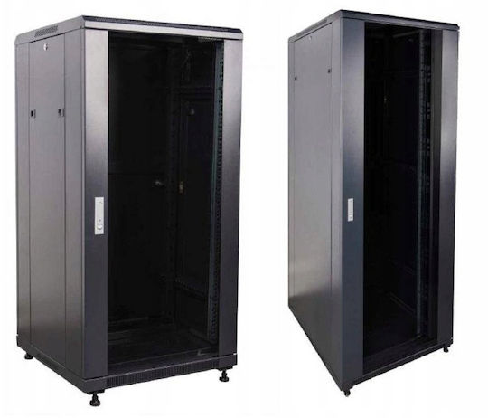 Securitynet Επιδαπέδια Καμπίνα Rack 19U 60x80x161.1cm Μαύρο