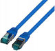 Securitynet S/FTP Cat.6a (Gigabit) Καλώδιο Δικτύου Ethernet 0.15m Μπλε
