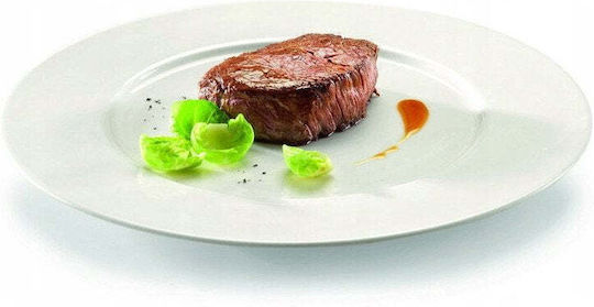 Rak Porcelain Fine Dine Servierplatte Untiefe aus Porzellan Weiß mit Durchmesser 29cm
