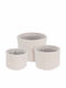 Home&Styling Collection Καλάθι Αποθήκευσης Υφασμάτινο Λευκό 18x18cm 3τμχ