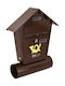 AWTools Țeavă De Șemineu Cutie Poștală Metalică În Culoare Maro 37x47x10cm