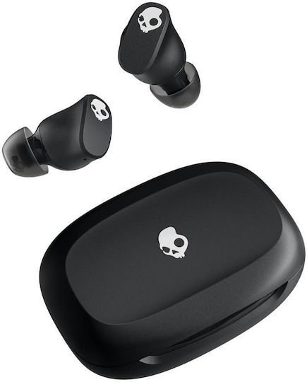Skullcandy Smokin' Buds 360 Bluetooth Kopfhörer mit Schweißbeständigkeit und Ladekoffer Schwarz