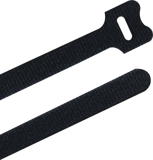 EM Group Velcro Καλωδίων 12.5mm σε Μαύρο χρώμα (10τμχ)