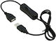 PremiumCord USB 2.0 Cable USB-A male - USB-A female Μαύρο 1m