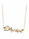 Exis Jewellery Halskette Name aus Vergoldetem Silber