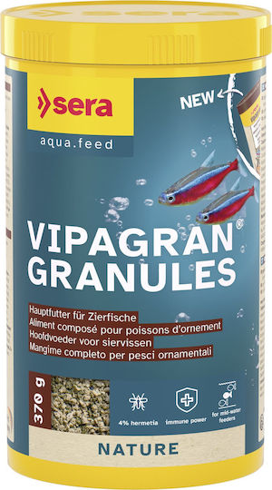 Sera Vipagran Granulat Fischfutter für Süßwasserfische in Granulatform 250ml 100g