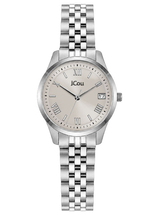 Jcou Women's Watch 30mm Battery with Silver Stainless Steel Bracelet