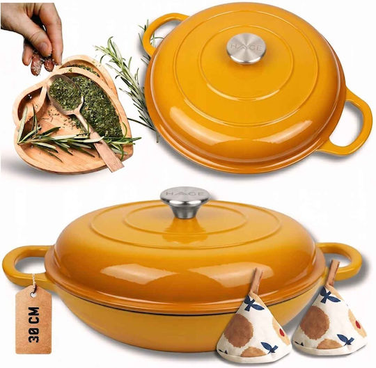Atusa Ρηχή Κατσαρόλα από Μαντέμι 3lt / 30cm