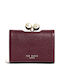 Roosa Rose Detail Small Leather Women's Wallet Red