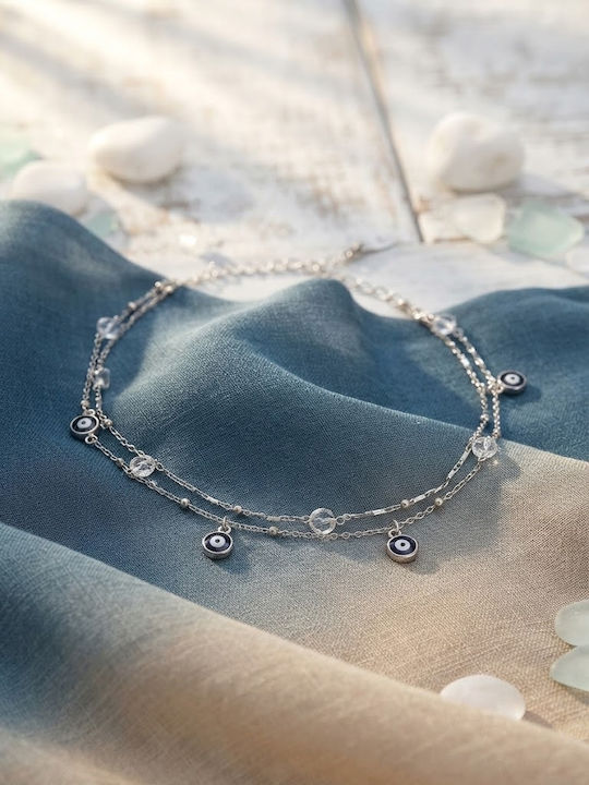 Fußarmband aus Silber Orange
