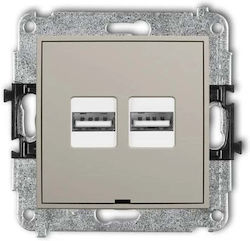 Karlik Διπλή Πρίζα Ρεύματος με 2 Θύρες USB