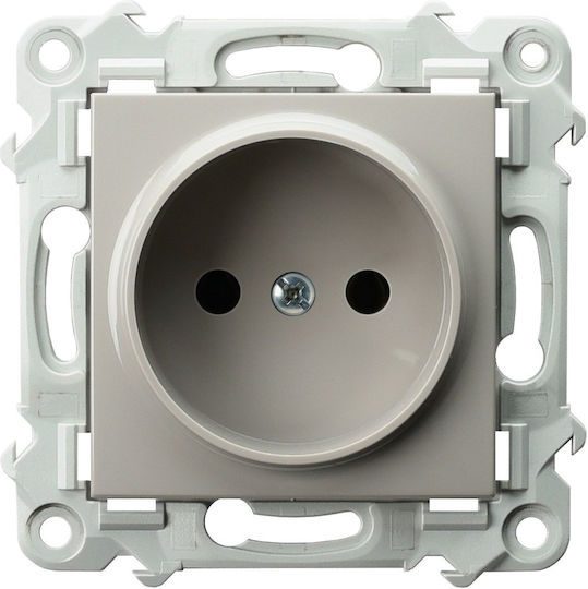 Ospel Szafir Single External Power Socket Beige