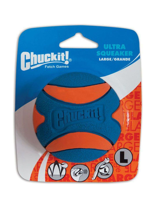 Chuckit Ultra Squeaker Μπάλα Παιχνίδι Σκύλου από Καουτσούκ Large / Small / Medium Πορτοκαλί Chuckit Ultra Squeaker Μπάλα Παιχνίδι Σκύλου από Καουτσούκ Large / Small / Medium Πορτοκαλί