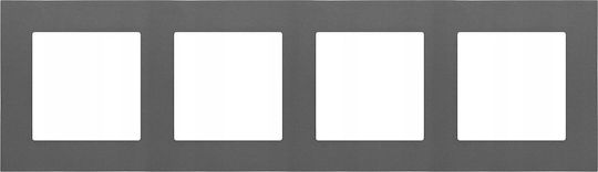 Kontakt-Simon Switch Frame 4 Positions In Grey Color TR4/116