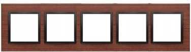 Kontakt-Simon Switch Frame 5 Positions Horizontal Placement Black Color DRN5/87