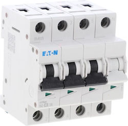 Eaton Automatic Circuit Breaker 3A 4-Pole AC