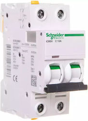 Schneider Electric Automatischer Leistungsschalter 10A Zweipolig AC/DC