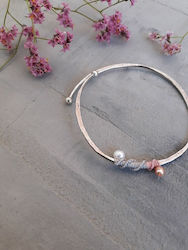 Silver Bar Pearl Macrame Silver Bar Pearl Macrame