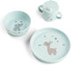 Done by Deer Feeding Set from Plastic with Anti-Slip Base Blue 3 Pieces