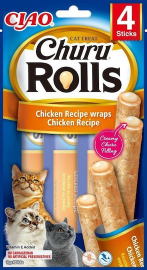 Inaba Katzenleckerlis mit Huhn / Ton für Erwachsene Katzen 4 Stück 10g