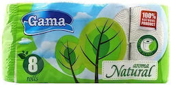Gama Brands Toilettenpapier 3 Lagen 8 Packungen