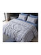 MayHome Set Quilt Super King 220x240cm Light Blue