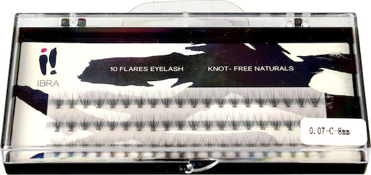 Ibra Falsche Wimpern 0.07 / Form C 8mm Schwarze